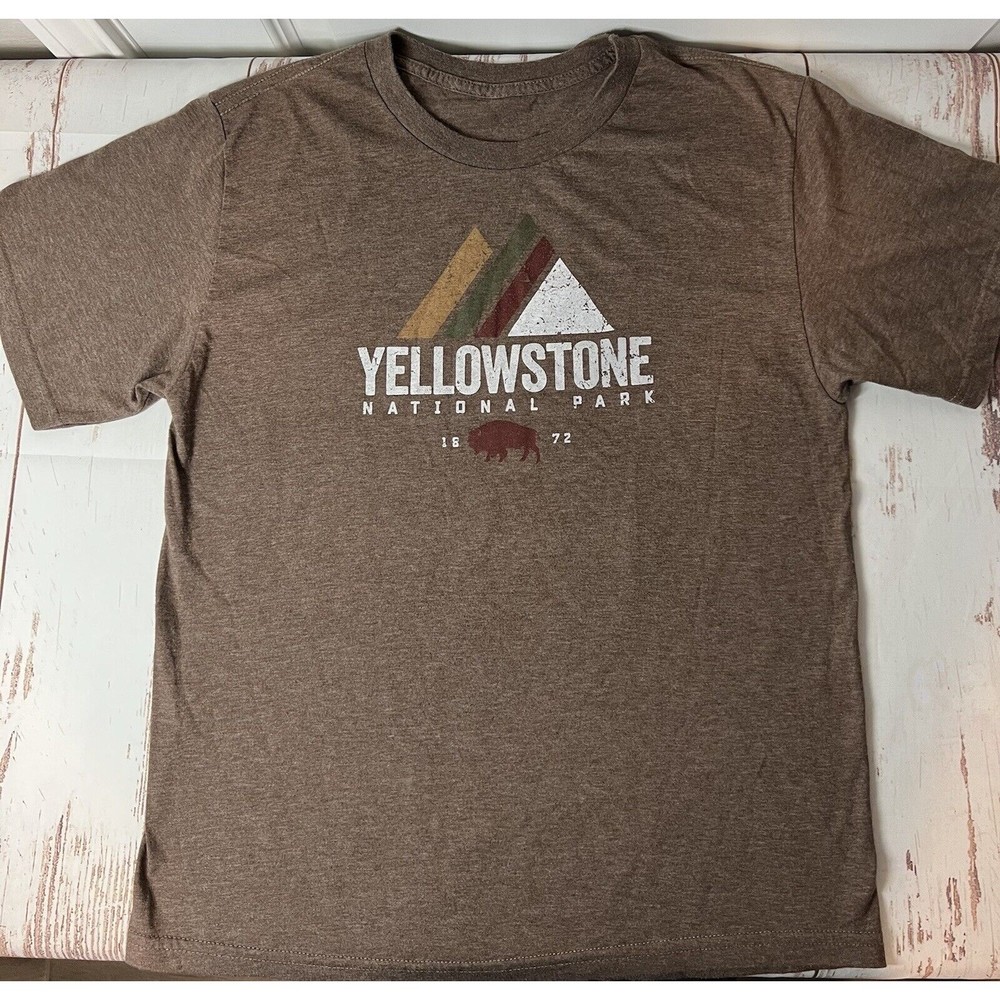 Yellowstone National Park 1872 Heathered Light Brown S/S T Shirt